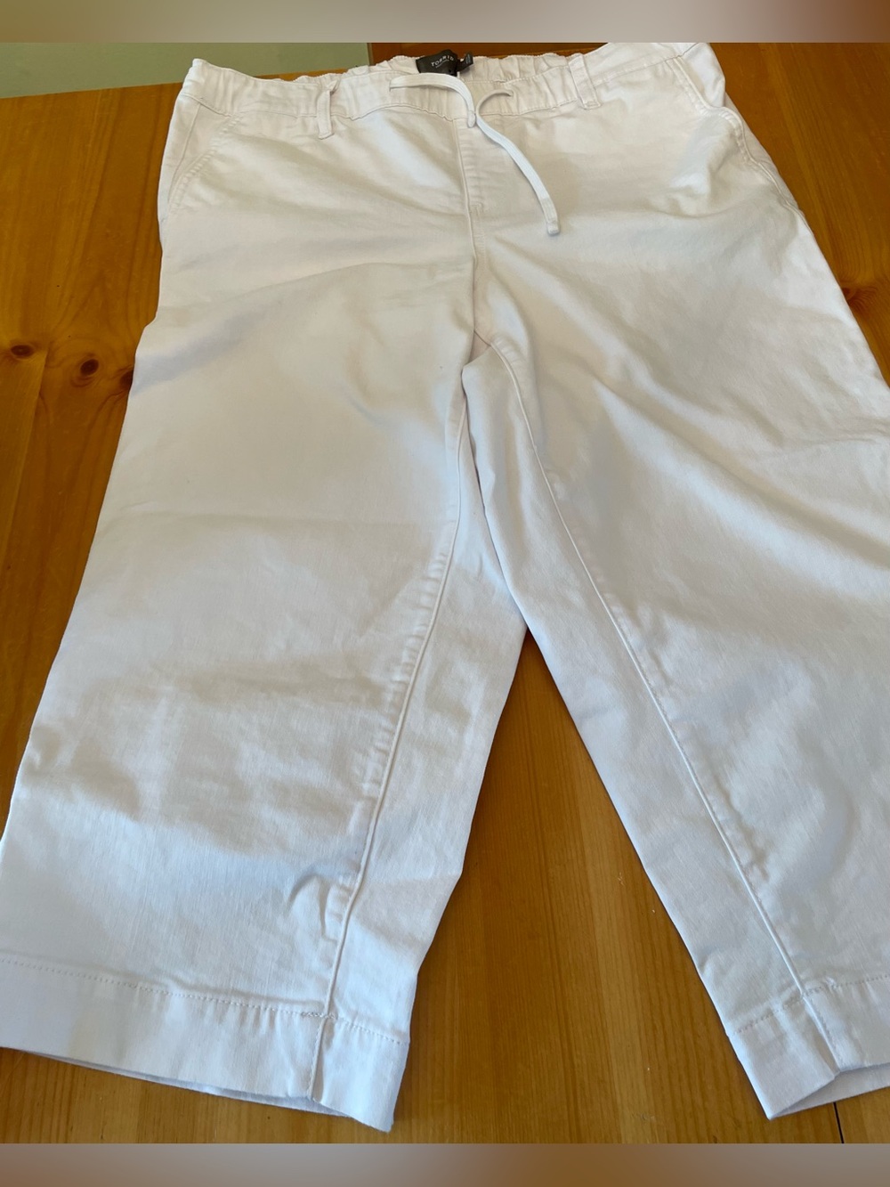 torrid White Cropped Drawstring Pants